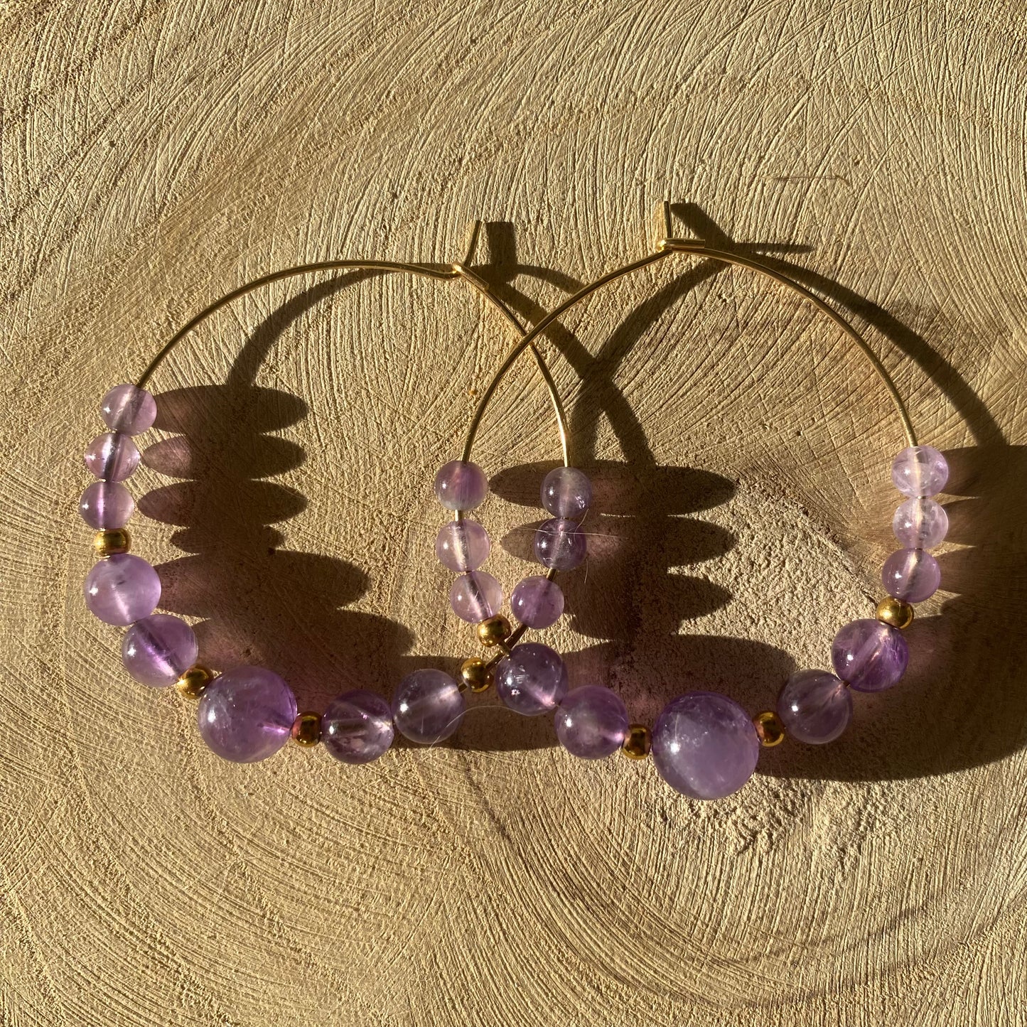 Boucles d'Oreilles Hestia | Personnalisables - Rheamethyste