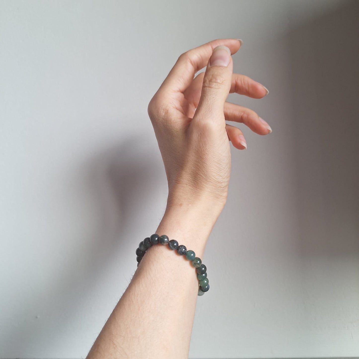 Bracelet Agate Mousse - Rheamethyste