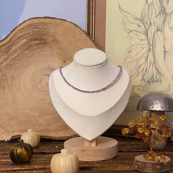 Collier Violette à Facette - Rheamethyste