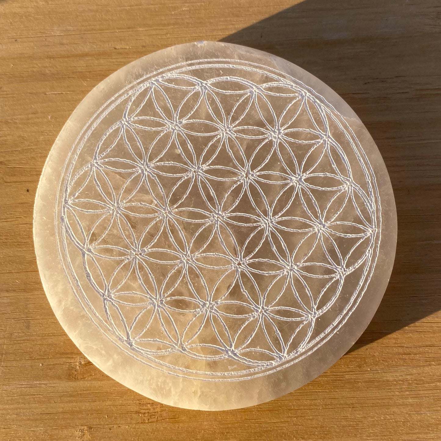 Fleur de Vie en Sélénite - Rheamethyste