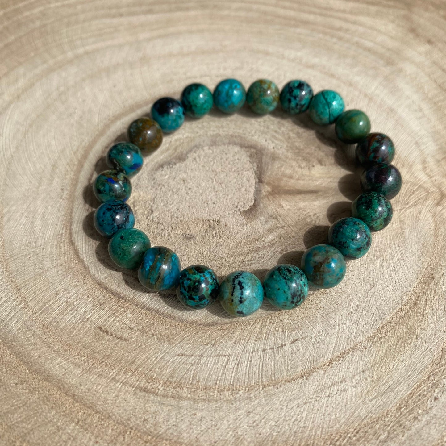 Bracelet Chrysocolle - Rheamethyste