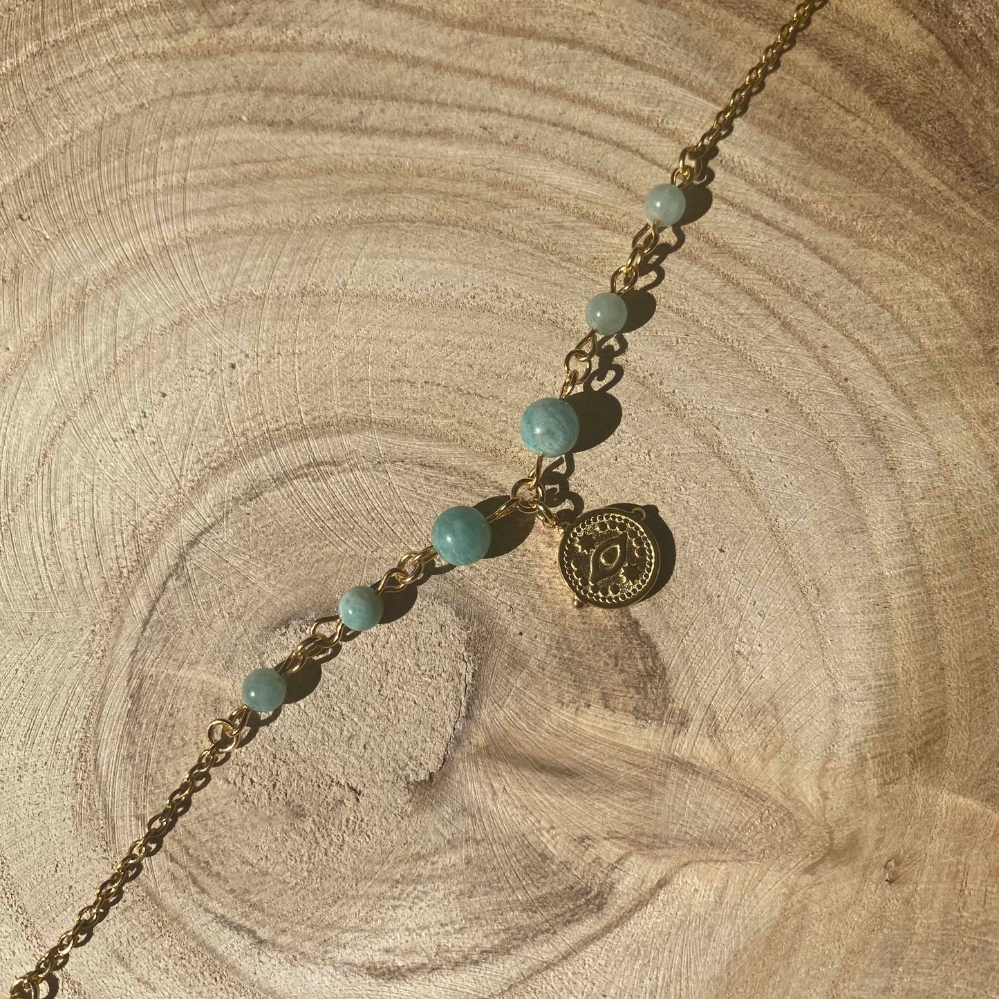 Bracelet Helios Doré - Rheamethyste