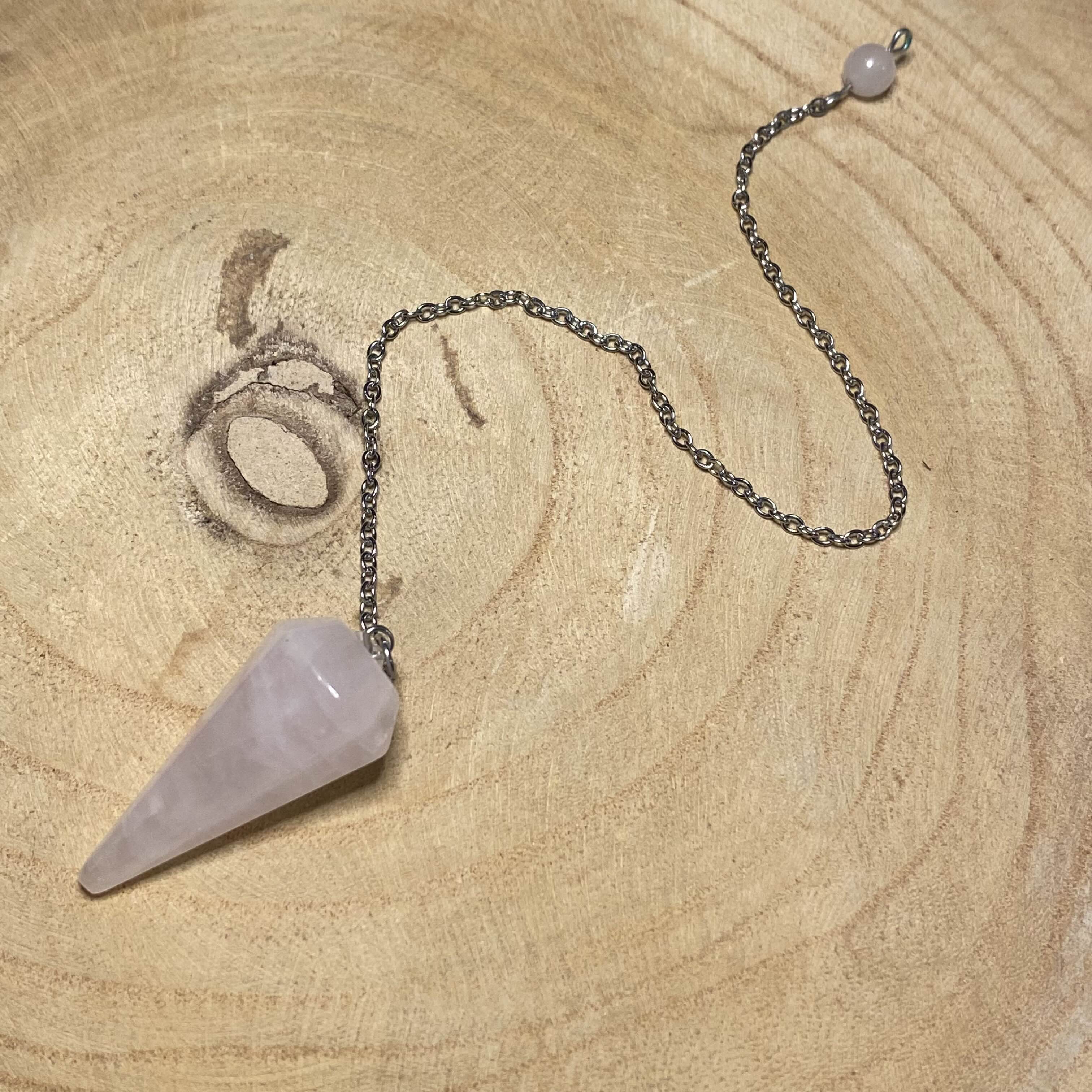 Pendule Quartz Rose Cône