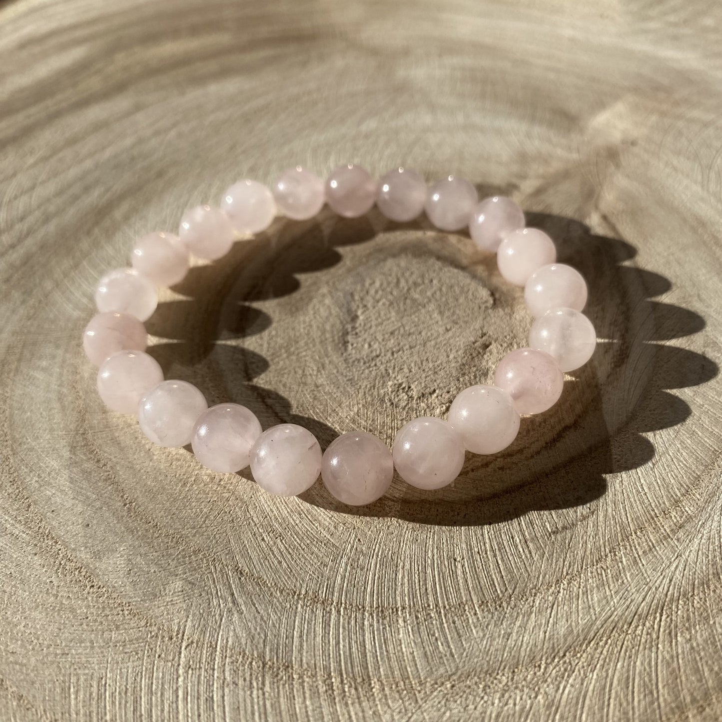 Bracelet en quartz rose 8mm