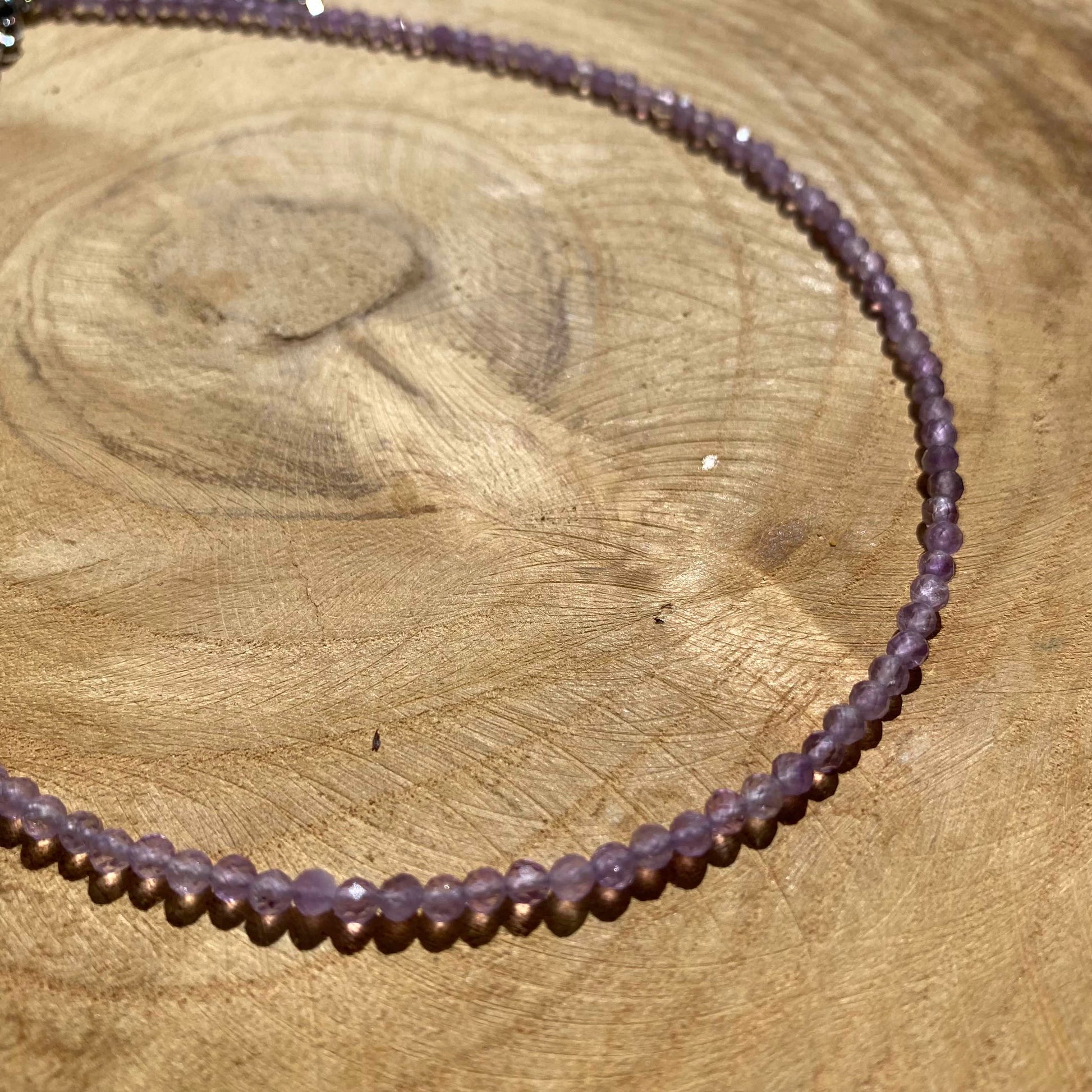 Collier Violette à Facette - Rheamethyste