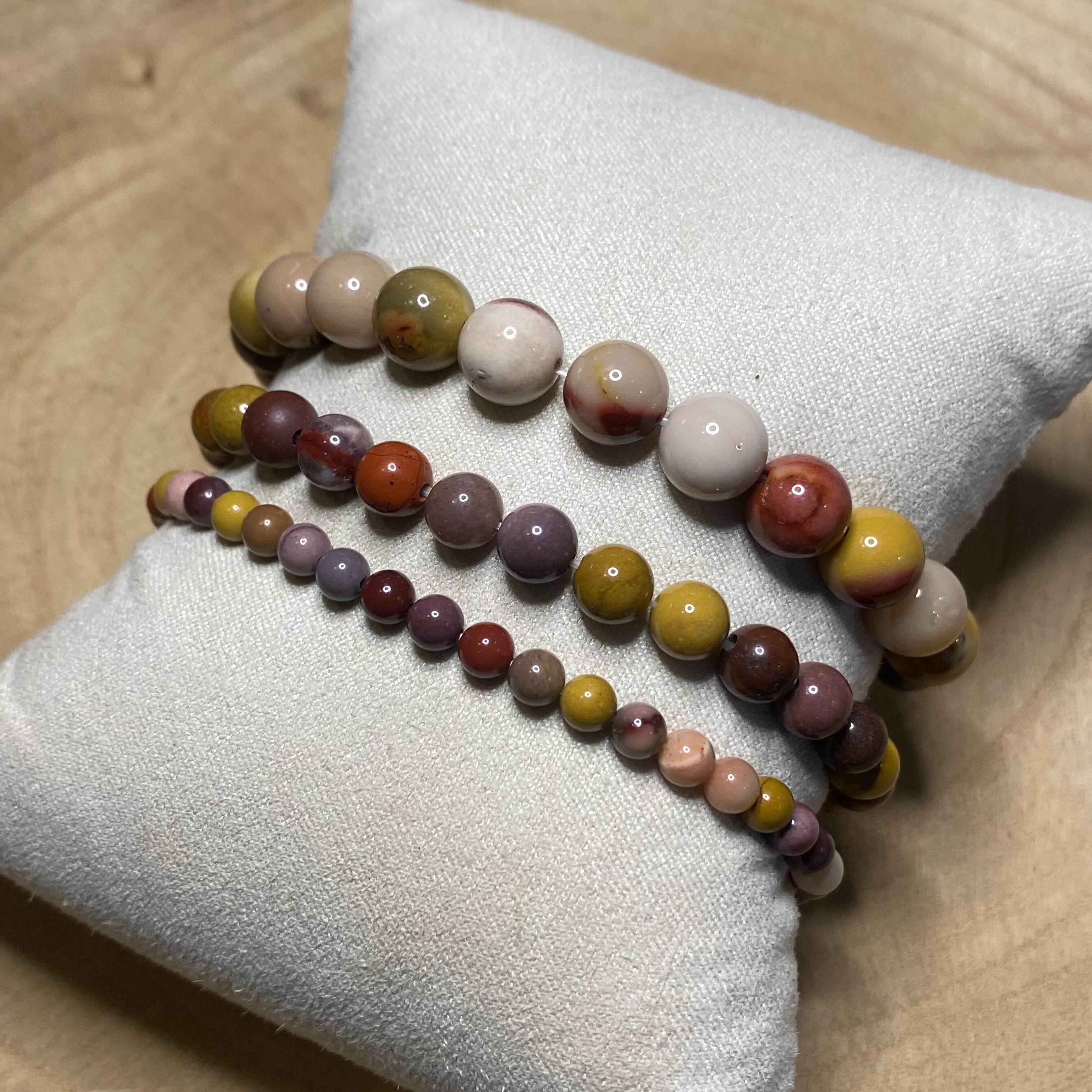 Bracelet Jaspe Mokaïte - Rheamethyste