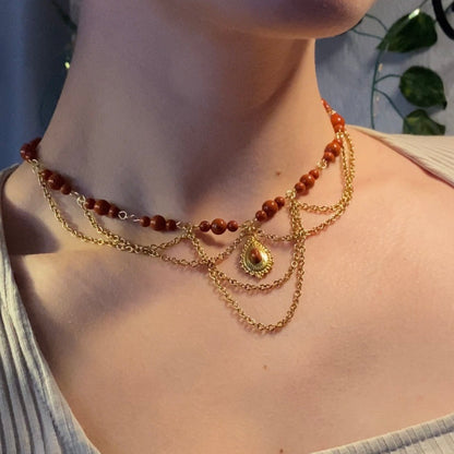 Collier Phoenix - Rheamethyste