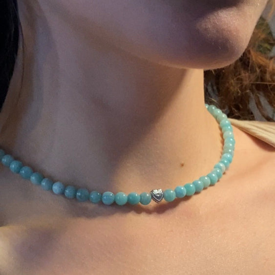 Collier Océan - Rheamethyste