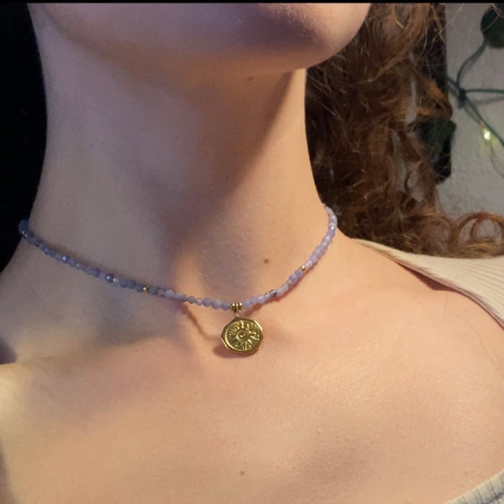 Collier Ras de Cou Lila - Rheamethyste