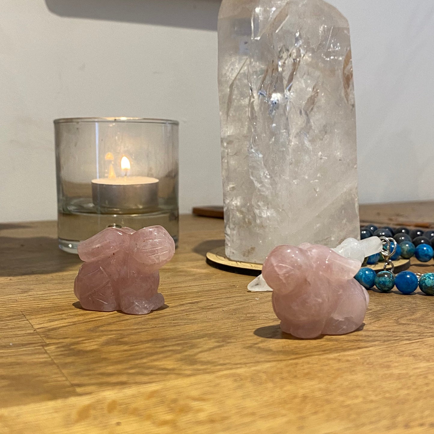 Lapin en Quartz Rose