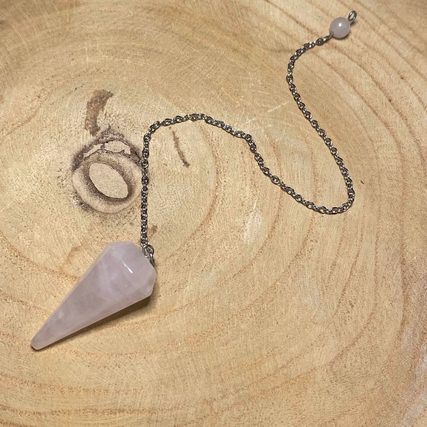 Pendule Quartz Rose Cône - Rheamethyste