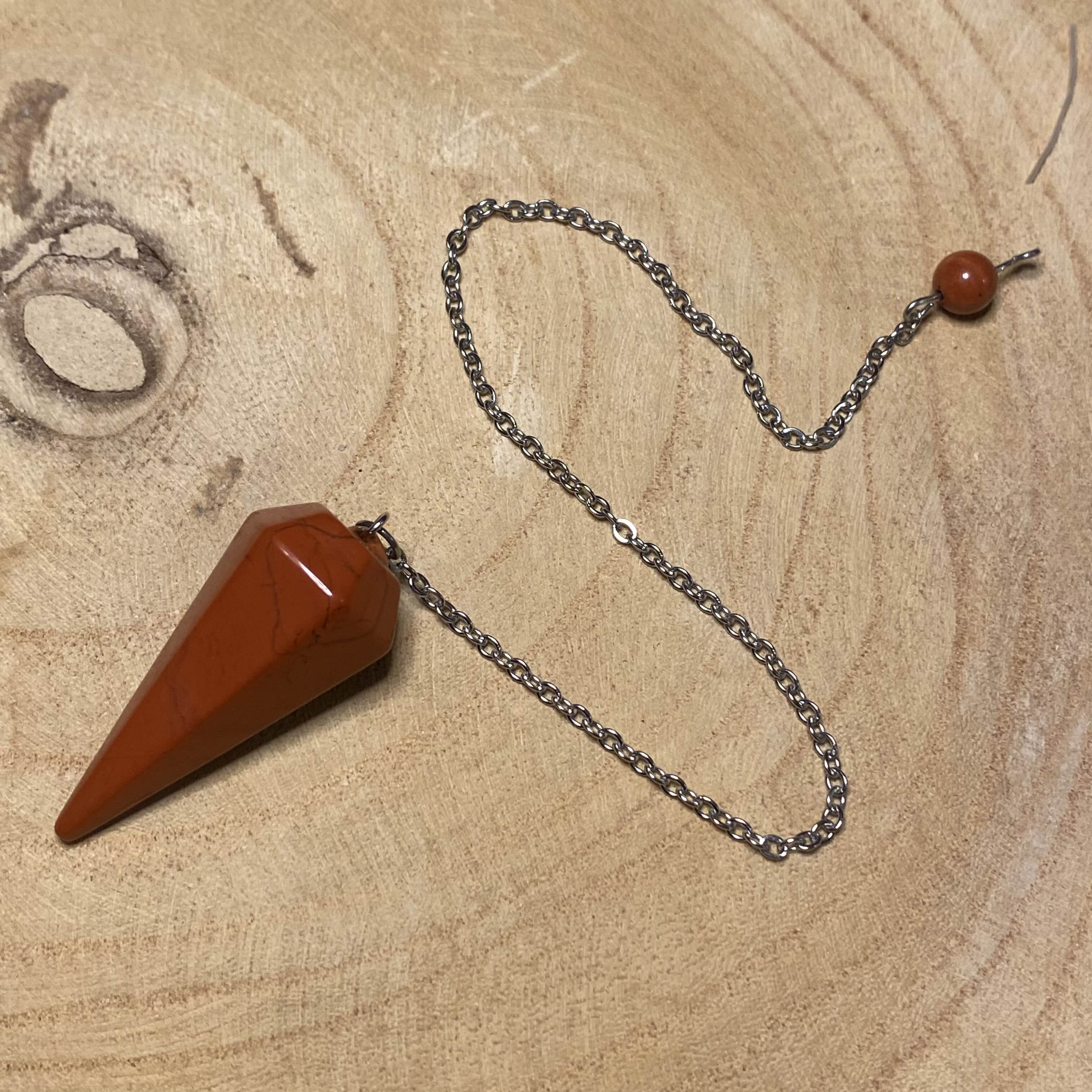 Pendule Jaspe Rouge Cône