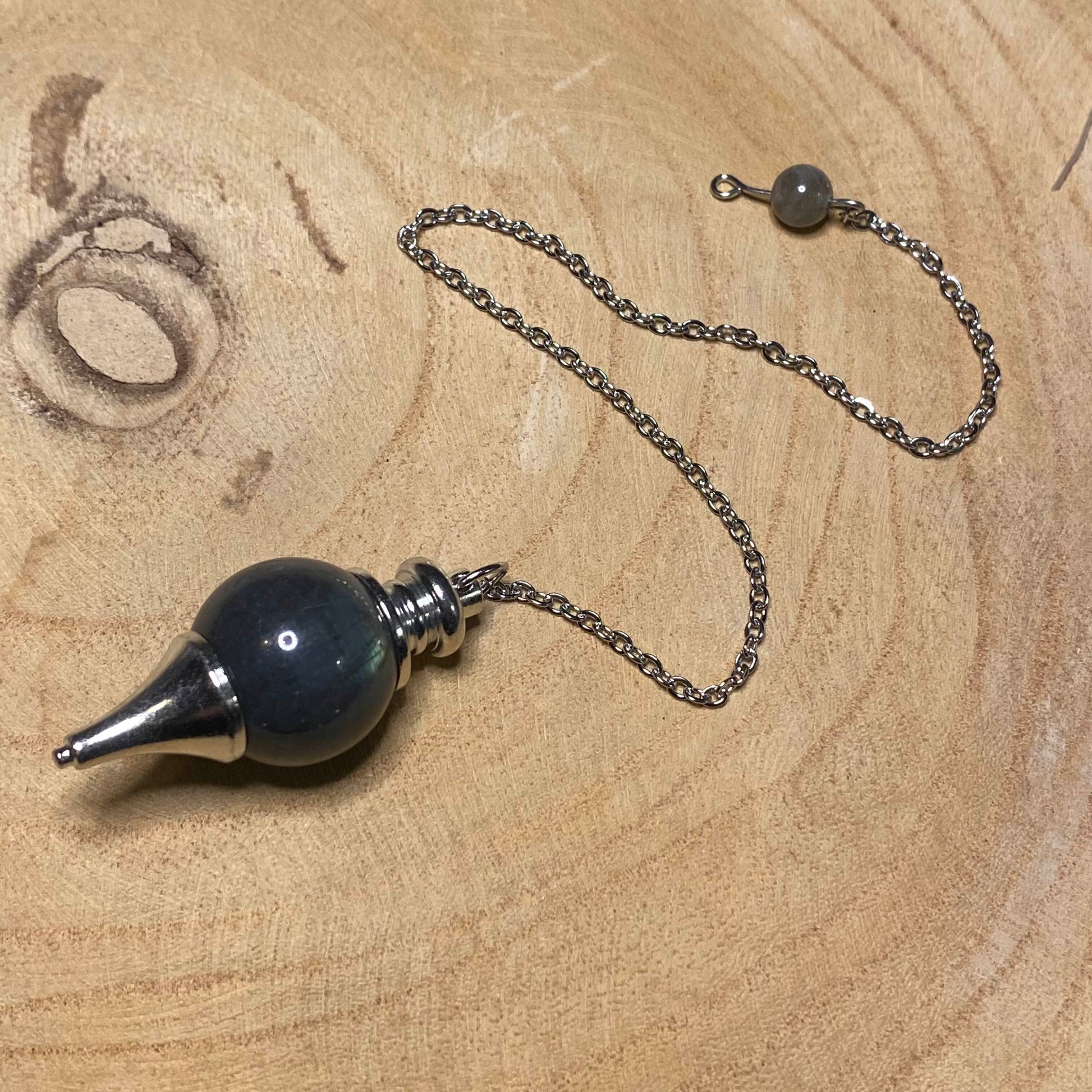 Pendule Labradorite Sphère - Rheamethyste