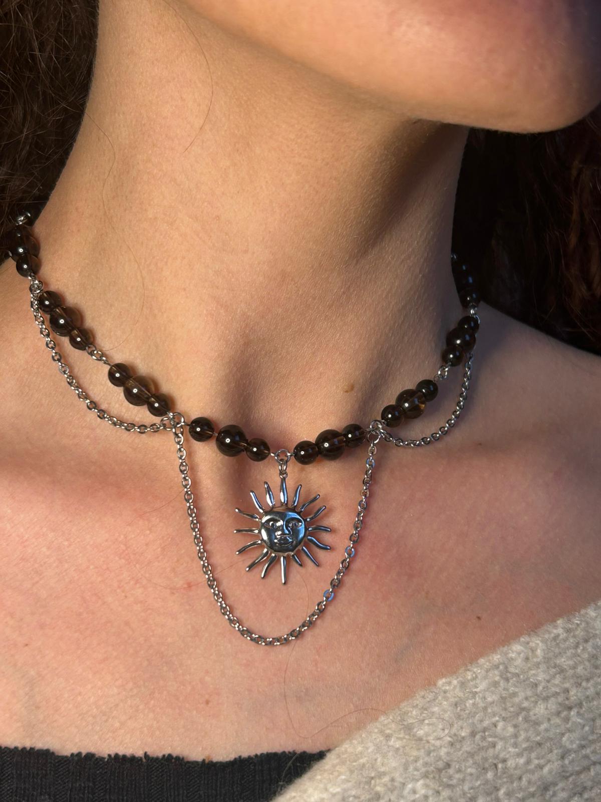 Collier Dark Sun - Rheamethyste