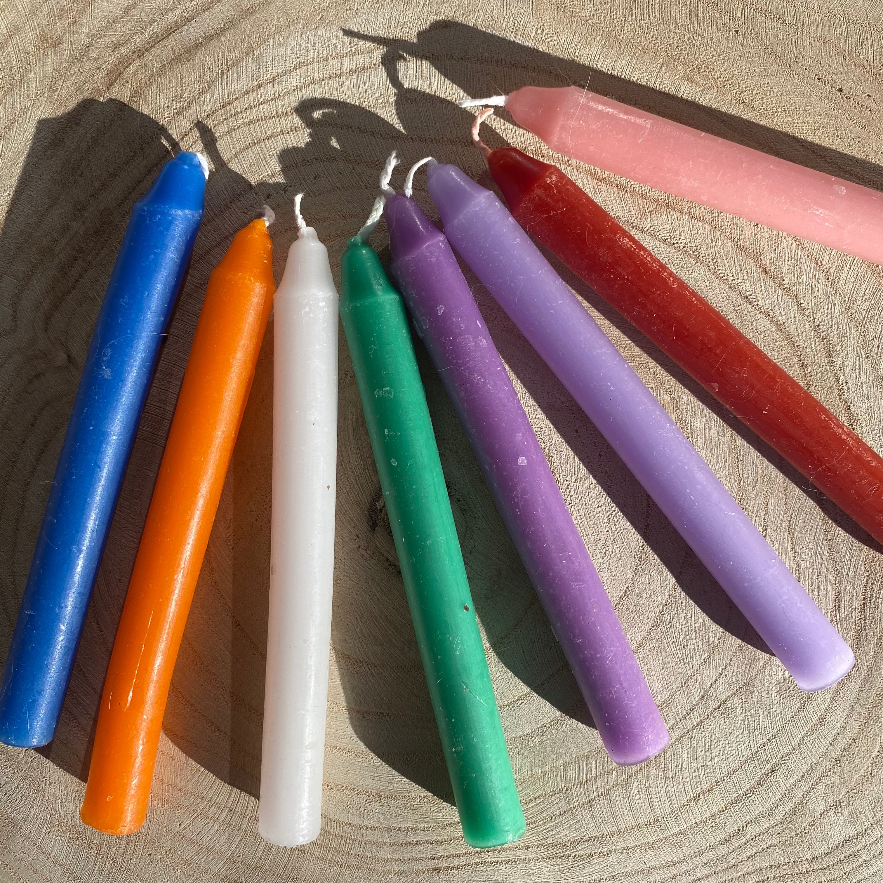 Petite bougie rituel colorée - Rheamethyste